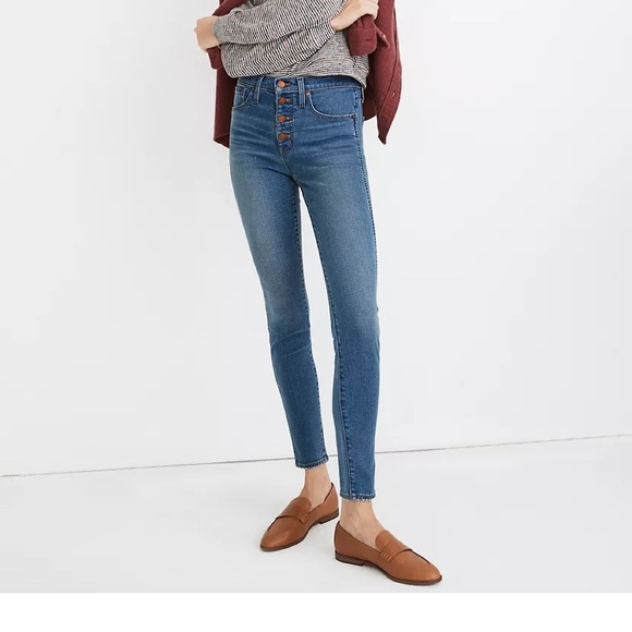 Madewell High Rise Skinny DeWitt Jeans - Picture 2 of 7